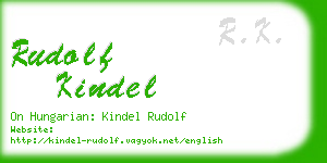 rudolf kindel business card